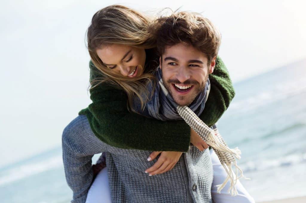 Happy couple because they have a pronup
