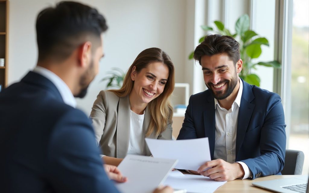 Couple figuring out how to chose a financial adviser